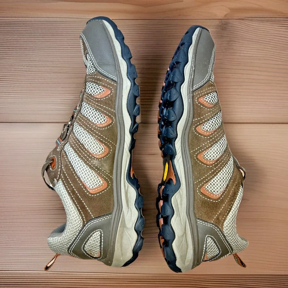 Eddie Bauer Hiking Shoes Men's 12 Vibram Sole Leather Mesh Trail Outdoor 0077‑76
